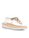 Women's Flat Sandals in White Color