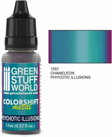Green Stuff World Colorshift Chameleon Metal Model Making Paint in Black Color 17ml