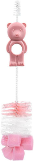 Lorelli Cleaning Brush for Baby Bottles Pink Bear 1pcs