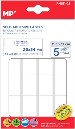 Madrid Papel Notebook Labels 60pcs