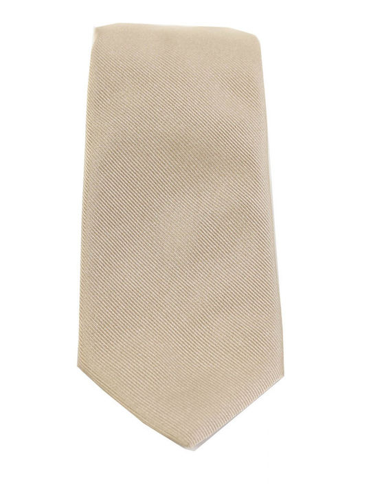 Hugo Boss Ανδρική Γραβάτα με Σχέδια σε Μπεζ Χρώμα
