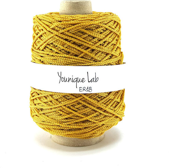 Younique Lab Strickgarn für Taschen Polypropylen Gold 300gr