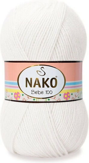 Nako Bebe 100 Ακρυλικό Λευκό 360m 100gr