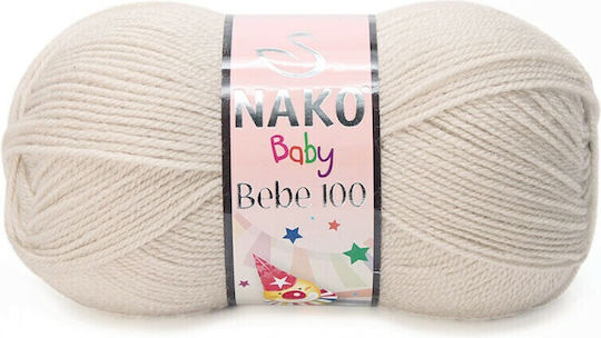 Nako Acrilyc Knitting Yarn Ecru 360m 100gr