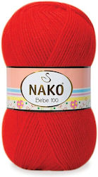 Nako Bebe 100 Acrilic Roșu 360m 100gr