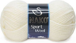 Nako Спорт Вълна Смесен Бял 120м 100гр