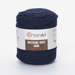 YarnArt Macrame Rope 5mm Μακραμέ Βαμβακερό Μπλε...