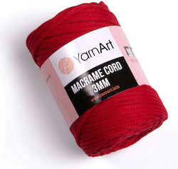YarnArt Sfoară Macrame 3mm Macrame Bumbac Roșu ...