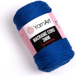 YarnArt Șnur Macrame 3mm Macrame Bumbac Albastr...