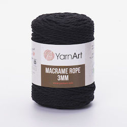 YarnArt Macrame Rope 3mm Μακραμέ Βαμβακερό Μαύρ...
