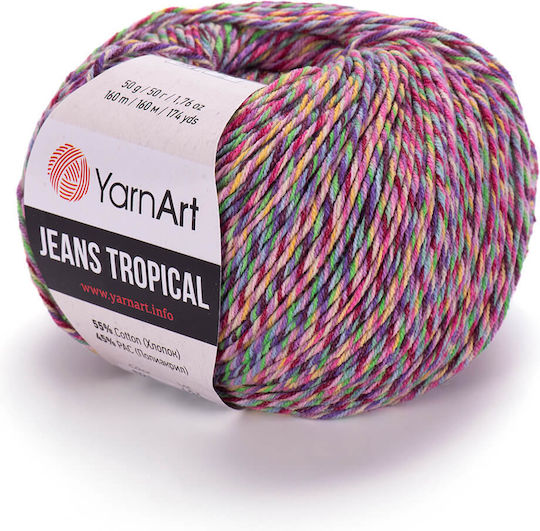 YarnArt Cotton Knitting Yarn Blue 160m 50gr