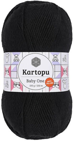 Kartopu Fir de tricotat Negru 250m 100gr