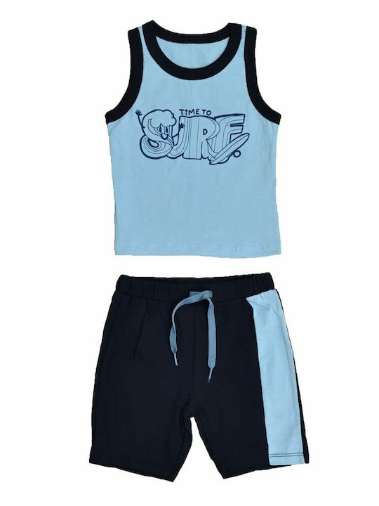 Potre Kids Set with Shorts Summer 2pcs Blue