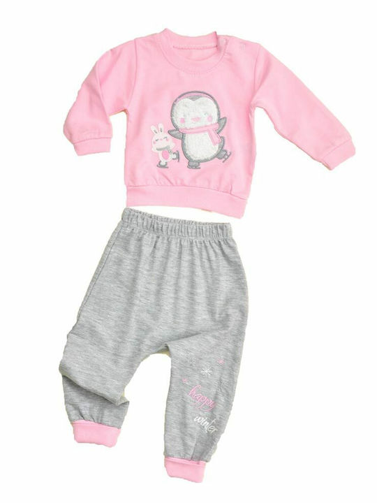 Potre Kids Set with Pants Winter 2pcs Pink