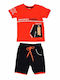Kinder-Set mit Shorts Sommer 2Stück Rot