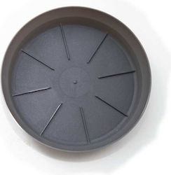 Micplast P76-ANTHRACITE Στρογγυλό Πιάτο Γλάστρας σε Μαύρο Χρώμα 30x30εκ.