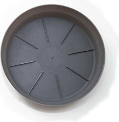 Micplast P72-TERRACOTTA Round Plate Pot Black 24x24cm