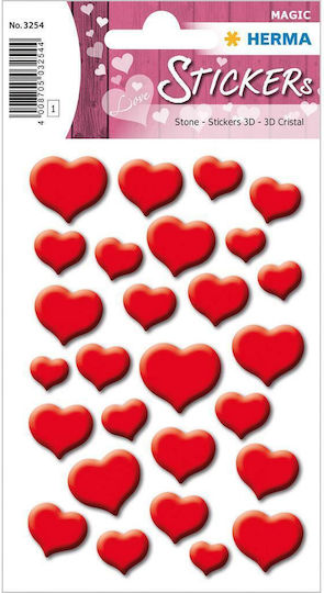 Herma Autocolante Magic Red Hearts Stone pentru copii de 3+ ani+ ani