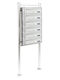 Пощенска Кутия за Блок Inox в Сребрист Цвят 90x18x150см