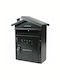 Ibfm Outdoor Mailbox Metallic in Black Color 23x11x36cm