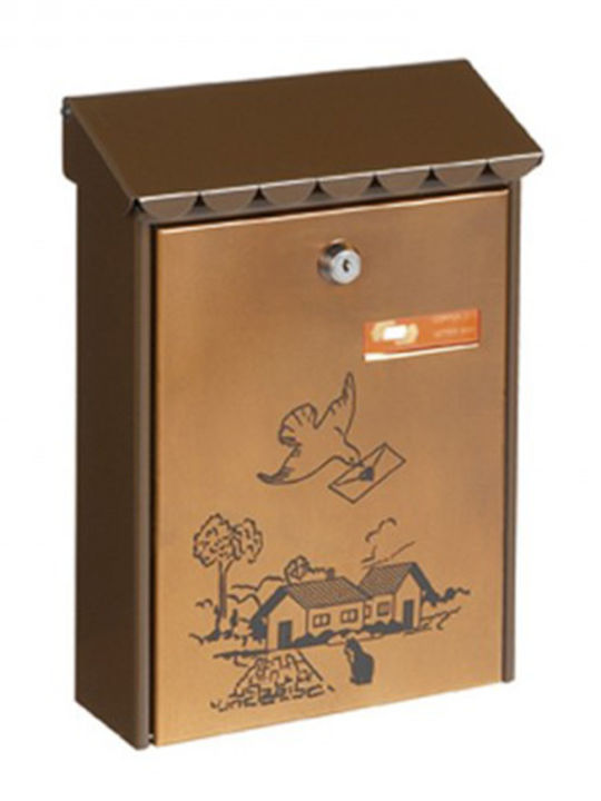 Viometal LTD Metallic Outdoor Mailbox Brown 17.5cm