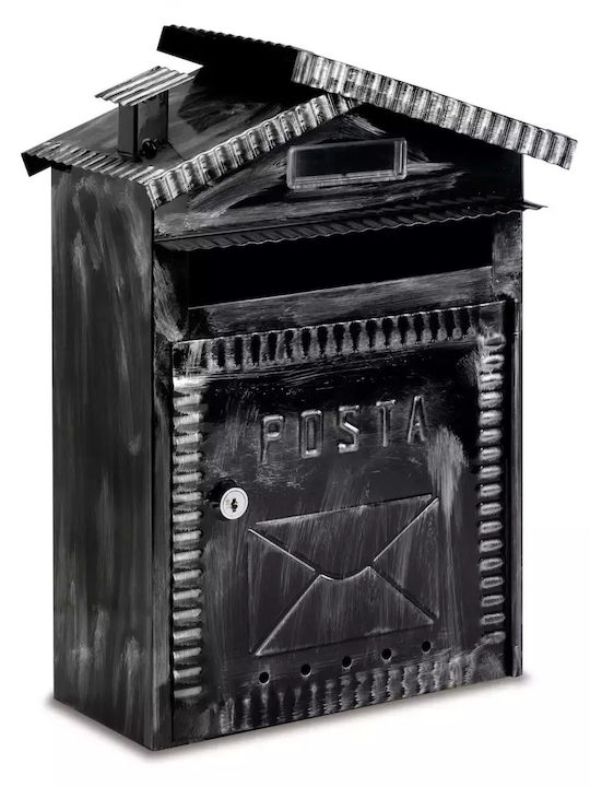Technomax Cutie Poștală În Aer Liber Metalică Neagră 35x26.5x14cm