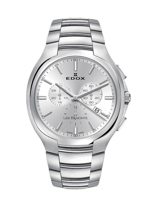 Edox Uhr Chronograph Batterie mit Silber Metall...