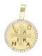 Noitakis Charm Talisman Konstantin mit Steinen aus 14K Gold mit Zirkon