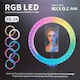 3D-26 03004 RGB 50CL RGB Ring Light 26cm with Mobile Phone Holder