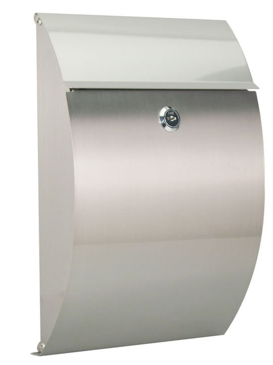 ERGOhome Außenbereich Briefkasten Inox in Silber Farbe 21x7x30cm