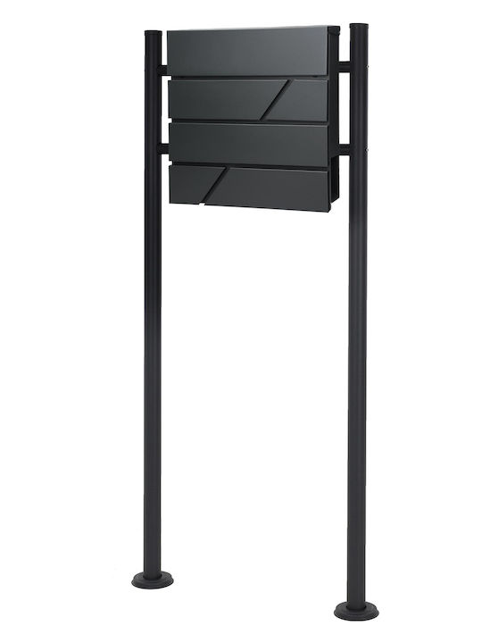 ML-Design Outdoor Mailbox Inox in Gray Color 37x11x37cm