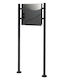 ECD Germany Външна Пощенска Кутия Inox в Черен Цвят 37x10.5x36.5см