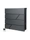 ML-Design Außenbereich Briefkasten Inox in Schwarz Farbe 37x11x37cm