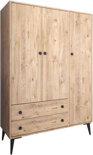 Amari Τρίφυλλη Ντουλάπα 123.5x48x180cm