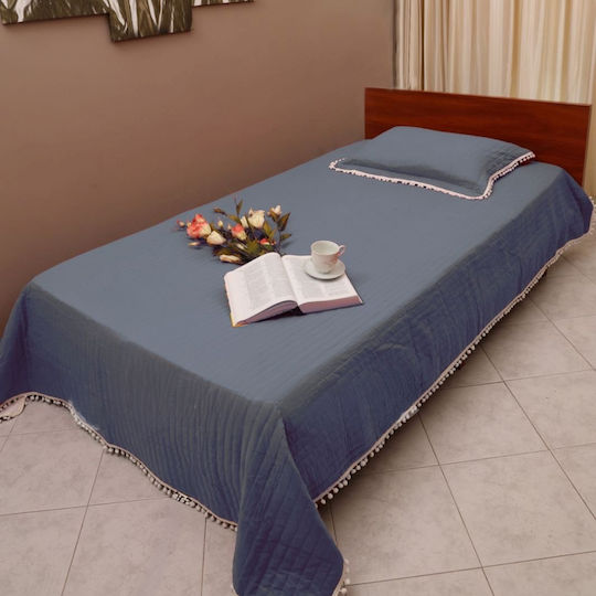 Olia Home Coverlet Semi-Double Blue 180x250cm