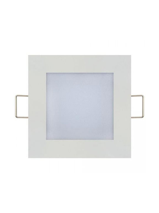 Horoz Electric Τετράγωνο Χωνευτό LED Panel Ισχύος 3W με Ψυχρό Λευκό Φως