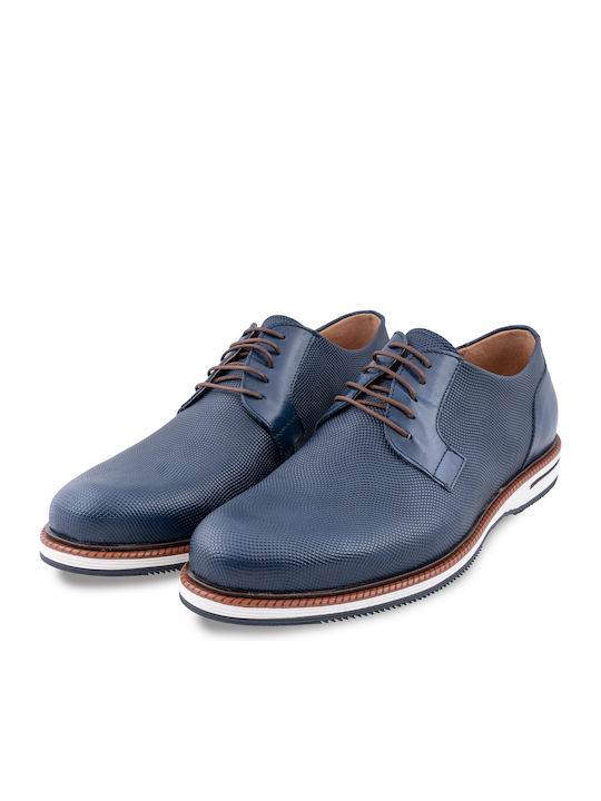 Men's Leather Casual Shoes Blue