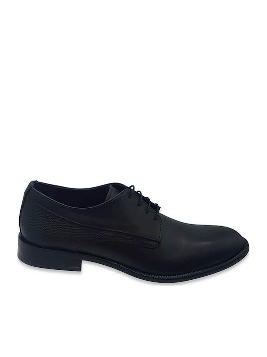 Nice Step Leder Herren Freizeitschuhe Schwarz