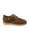 Men's Leather Casual Shoes Brown .ΚΑΦΕ