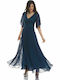 Summer Maxi Dress for Wedding / Baptism Navy Blue
