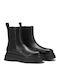Combo A Damen Chelsea-Stiefel mit Mittelhohem Absatz in Schwarz
