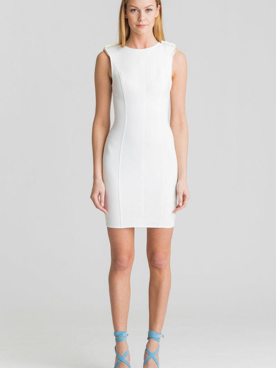 Elisabetta Franchi Καλοκαιρινό Mini Φόρεμα Λευκό