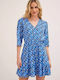 Vily Rochie De Vară Mini Albastră