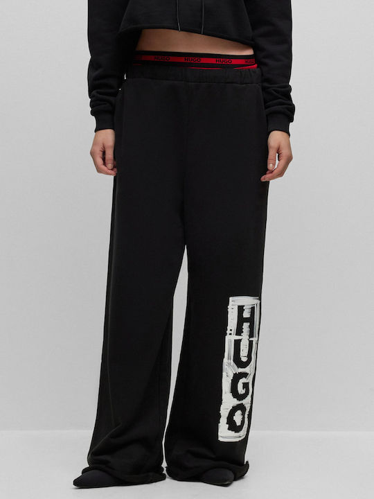 Hugo Boss Damen-Sweatpants Breit Schwarz