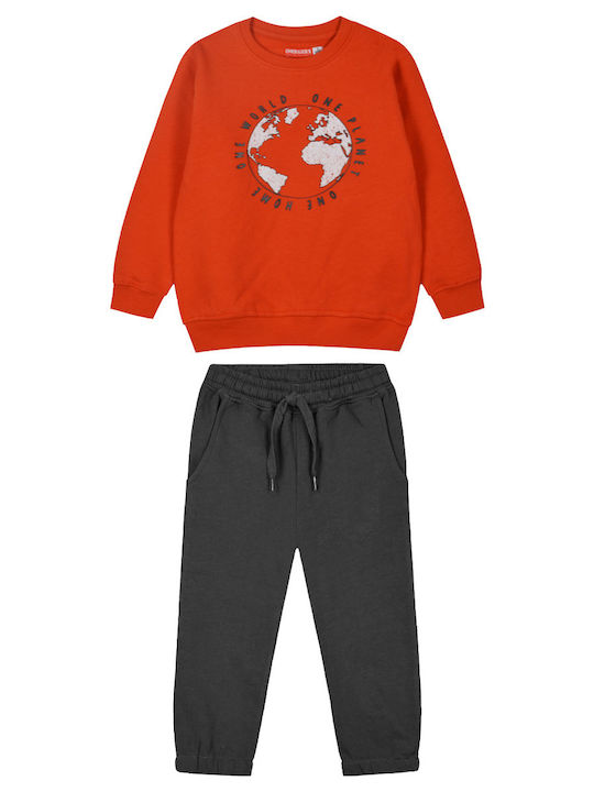 Energiers Kinder Sweatpants Set - Jogginganzug Red, Black 2Stück