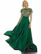 Women's Summer Crop Top Short Sleeve with Zipper Green