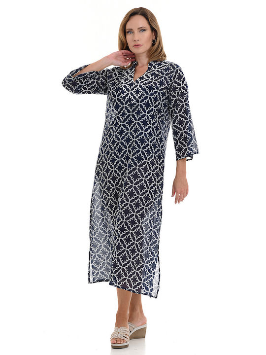 MiandMi Summer Midi Dress Navy Blue