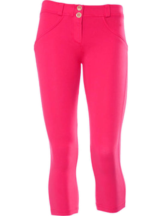 Freddy Γυναικείο Υφασμάτινο Capri Παντελόνι Push-up Slim Fit Φούξια