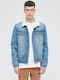 Aristoteli Bitsiani Men's Denim Jacket Light Blue