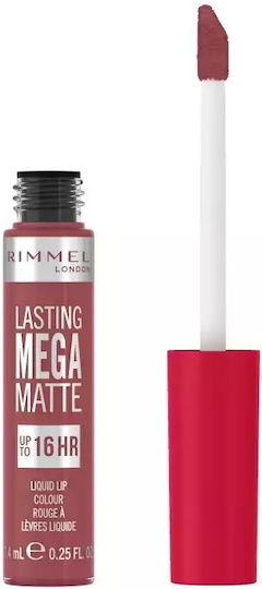 Rimmel Lasting Mega Matte Υγρό Κραγιόν Matte 210 Rose & Shine 7.4ml